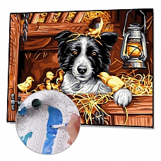DIY Paint By Numbers Kit(40x50cm) - Chick Dog PW754