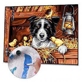 DIY Paint By Numbers Kit(40x50cm) - Chick Dog PW754
