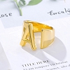 Gold plated letter ring PWB086