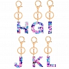Sparkly Glitter A-Z Letter Initial Keychain PW893