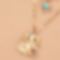 Multi - layered turquoise pearl pendant sweater chain PWB184
