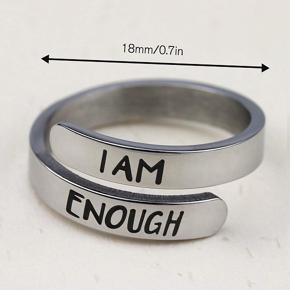 I AM ENOUGH Ring PWB380