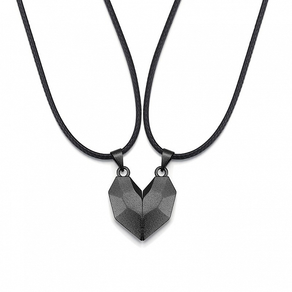 S925 Sterling Silver Couple Magnet Necklace PWB342