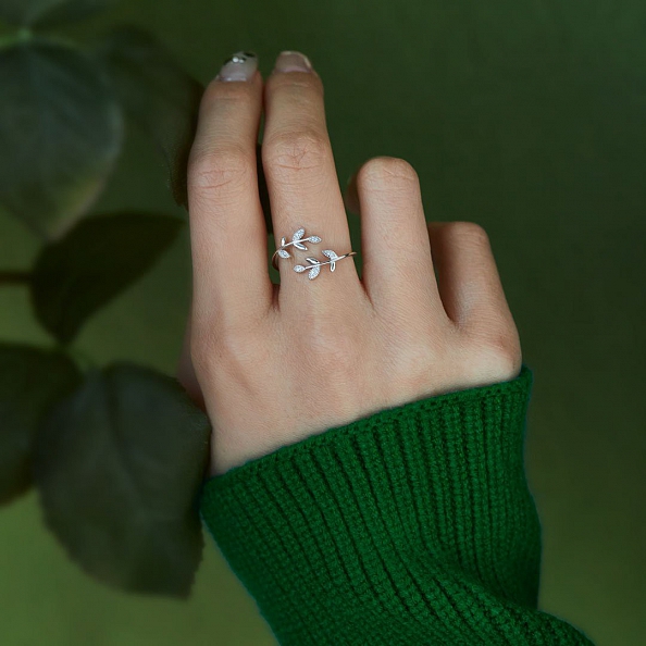 Handmade Leaf Ring PWB313