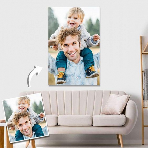 Father's Day Gifts Custom Photo Wall Decor Painting Canvas PW245