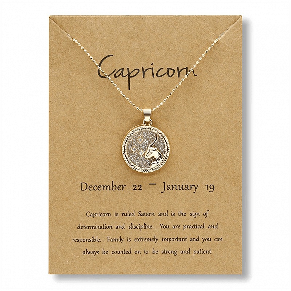 12 Constellation Zodiac Necklace PWB118