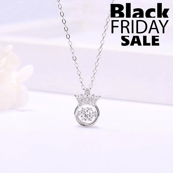 Sparkling Crown Necklace PWB103