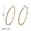 Shiny Zircon Hoop Earrings PWB289