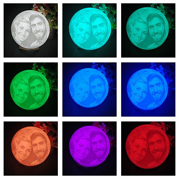 Moon Lamp With Photo 16 Colors PW029