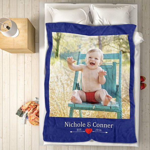 Custom Baby Photo Blanket Christmas PW143