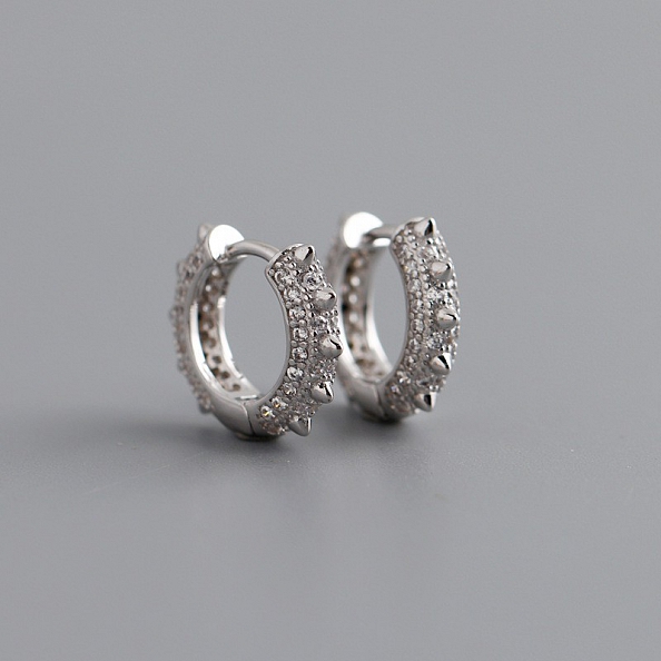 S925 sterling silver punk earrings PWB210