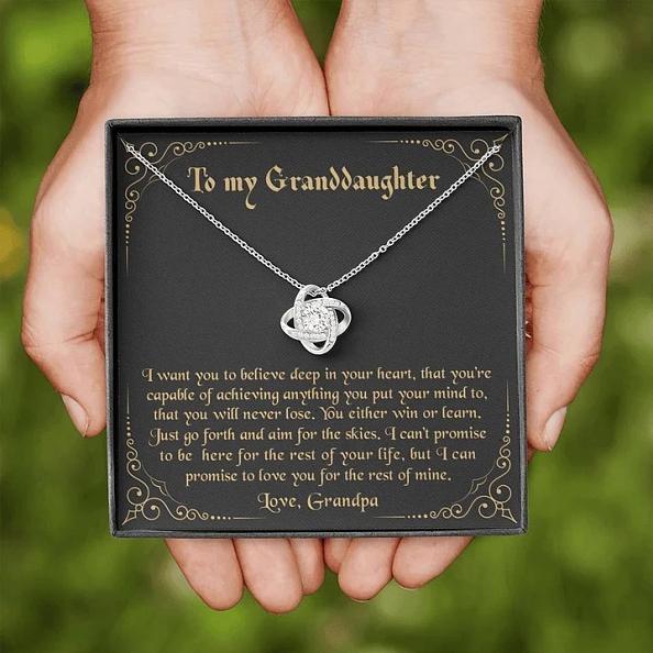 To my Granddaughter - I want you to believe deep in your heart Necklace PWB208