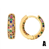 Colorful Zircon Hoop Earrings PWB091