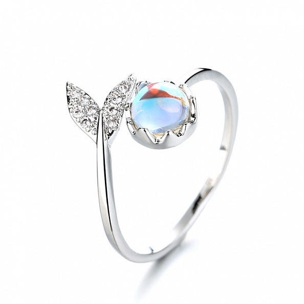 Whale Tail Moonstone Ring PWB285