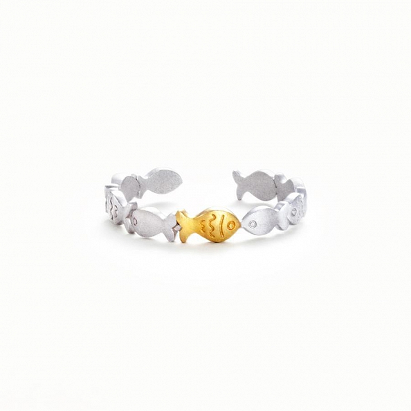 Handmade Swimming Against The Current Ring PWB393