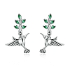 Hummingbird & Spring Trees Earrings PWB540