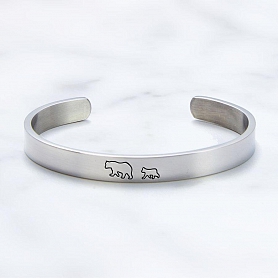 Mama & Baby Bears Cuff Bangle PWB355