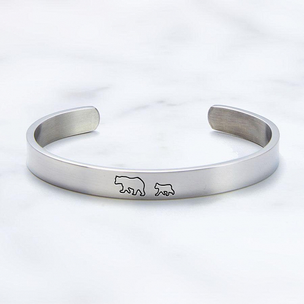 Mama & Baby Bears Cuff Bangle PWB355