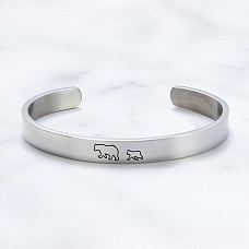 Mama & Baby Bears Cuff Bangle PWB355