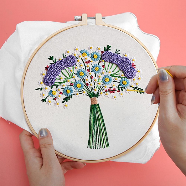 Flowers -Embroidery Kit(30x30cm) PW668