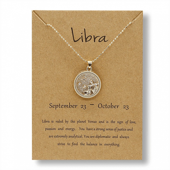 12 Constellation Zodiac Necklace PWB118