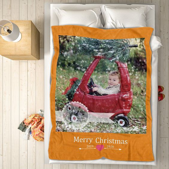 Custom Baby Photo Blanket Christmas PW143