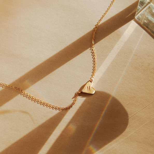 Handmade Initials Heart Necklace PW844