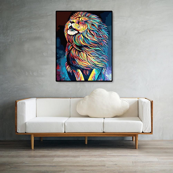 DIY Paint By Numbers Kit(40x50cm)-Colorful Lion PW797