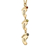 Vertical Baby Feet Necklace With Birthstones PWB161