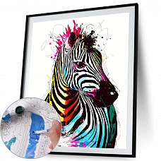 Paint By Numbers-DIY Zebra(40*50 CM) PW741