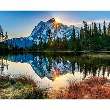 Landscape Mountain Lake Paint By Numbers Kits PW345