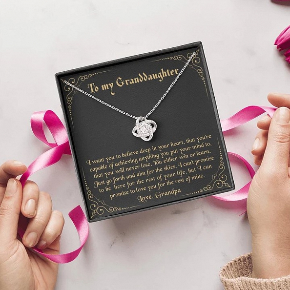 To my Granddaughter - I want you to believe deep in your heart Necklace PWB208