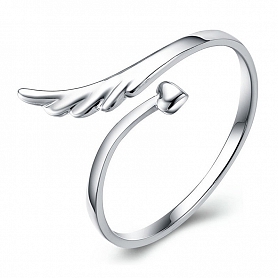 Angel Wing Silver Ring PWB501