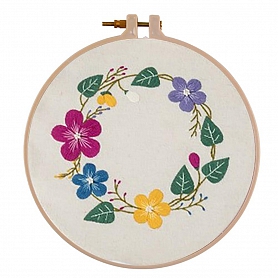Floral Wreath-Embroidery Kit(25x25cm) PW673