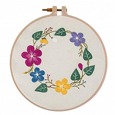 Floral Wreath-Embroidery Kit(25x25cm) PW673