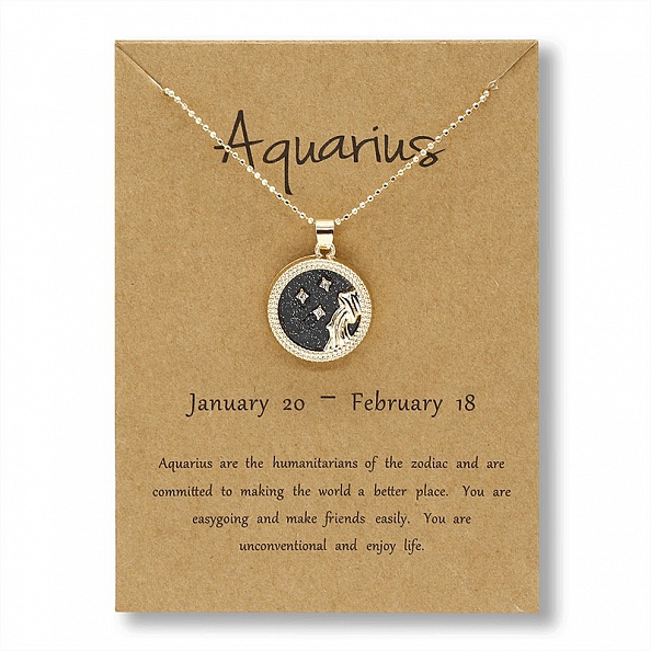 12 Constellation Zodiac Necklace PWB117