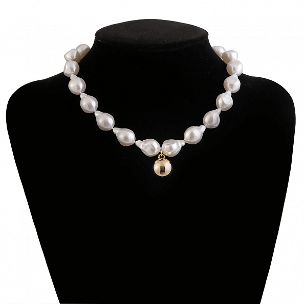 Eleagnt simple pearl necklace PW944
