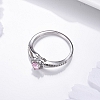 925 Sterling Silver Heart Ring PWB372