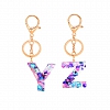 Sparkly Glitter A-Z Letter Initial Keychain PW893