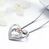 Infinity and Heart Paving Necklace PWB391