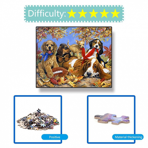 1000pcs Cute Dogs-Jigsaw Puzzle(69x51cm) PW578
