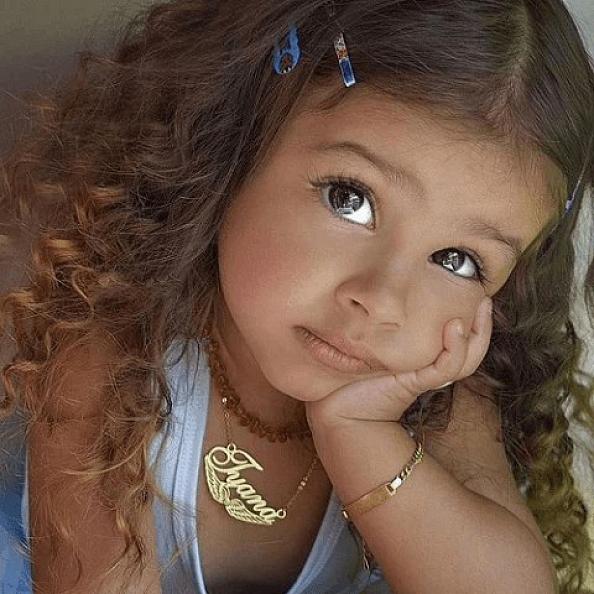 Angel Wing Name Necklace with Birthstone PW937