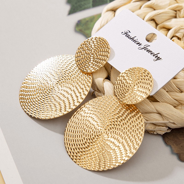 Retro exaggerated gold earrings PWB133