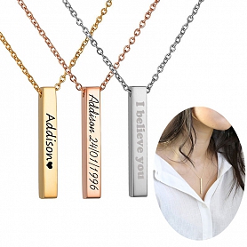 Custom Name Bar Necklace PW900