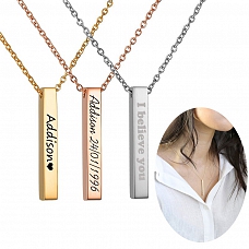 Custom Name Bar Necklace PW900
