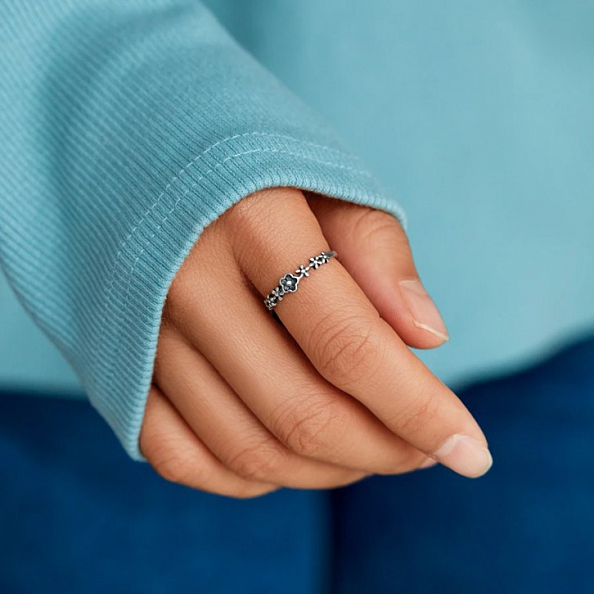 BLOOM WITH GRACE PLUM BLOSSOM RING PWB435