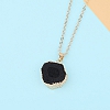 Irregular Sunflower Natural Stone Pendant Necklaces PWB510