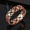 Hollow Rose Gold Band Ring PWB277