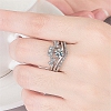 2 in 1 Couple Fashion Open Ring PW852