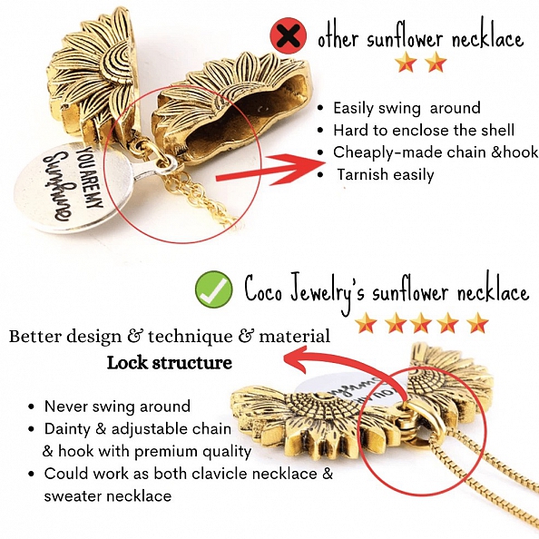 Sunflower Necklace for Daughter-You are A Badass PWB143